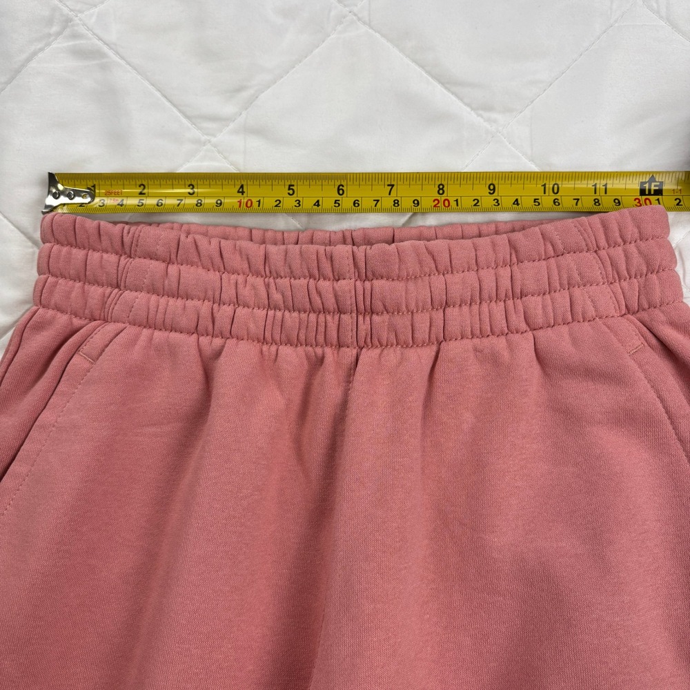 Nike Kids Joggers Sweatpants Pink Cotton Blend Elastic Waist Drawstring Logo M - Picture 6 of 8